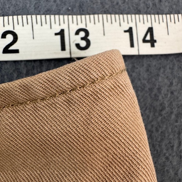 Everlane Wide Leg Pleated Pants Women 2S Khaki Tan High Rise Tencel Cotton Twill - Picture 8 of 8